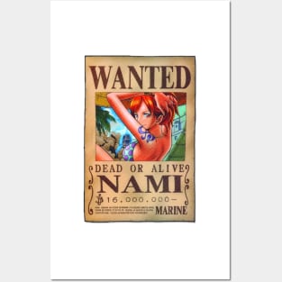 Nami Wanted Poster with 16 million berries Posters and Art